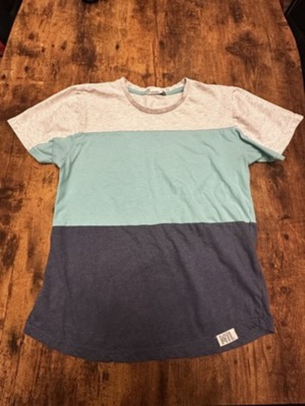 MTL Apparel Men's Colorblock Tri-Tone Short Sleeve T-Shirt
